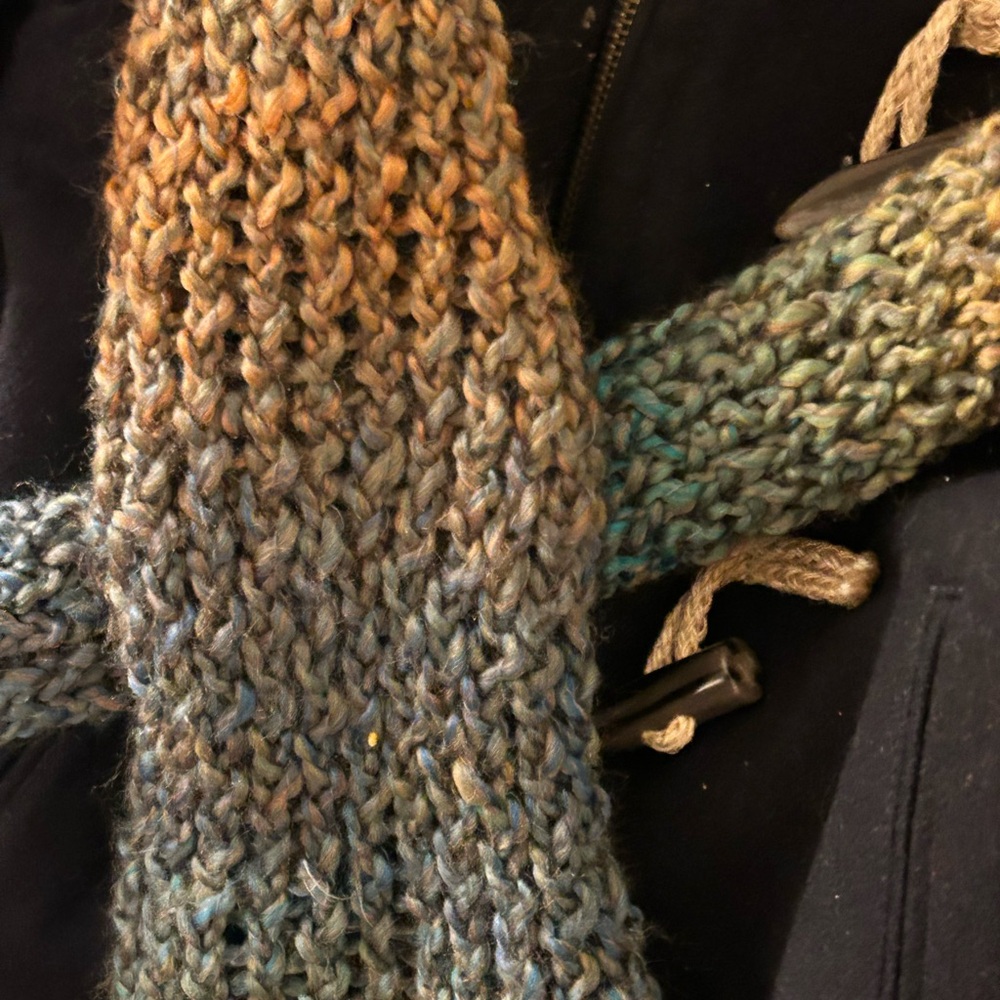 Hand-Knit Multicolor Scarf